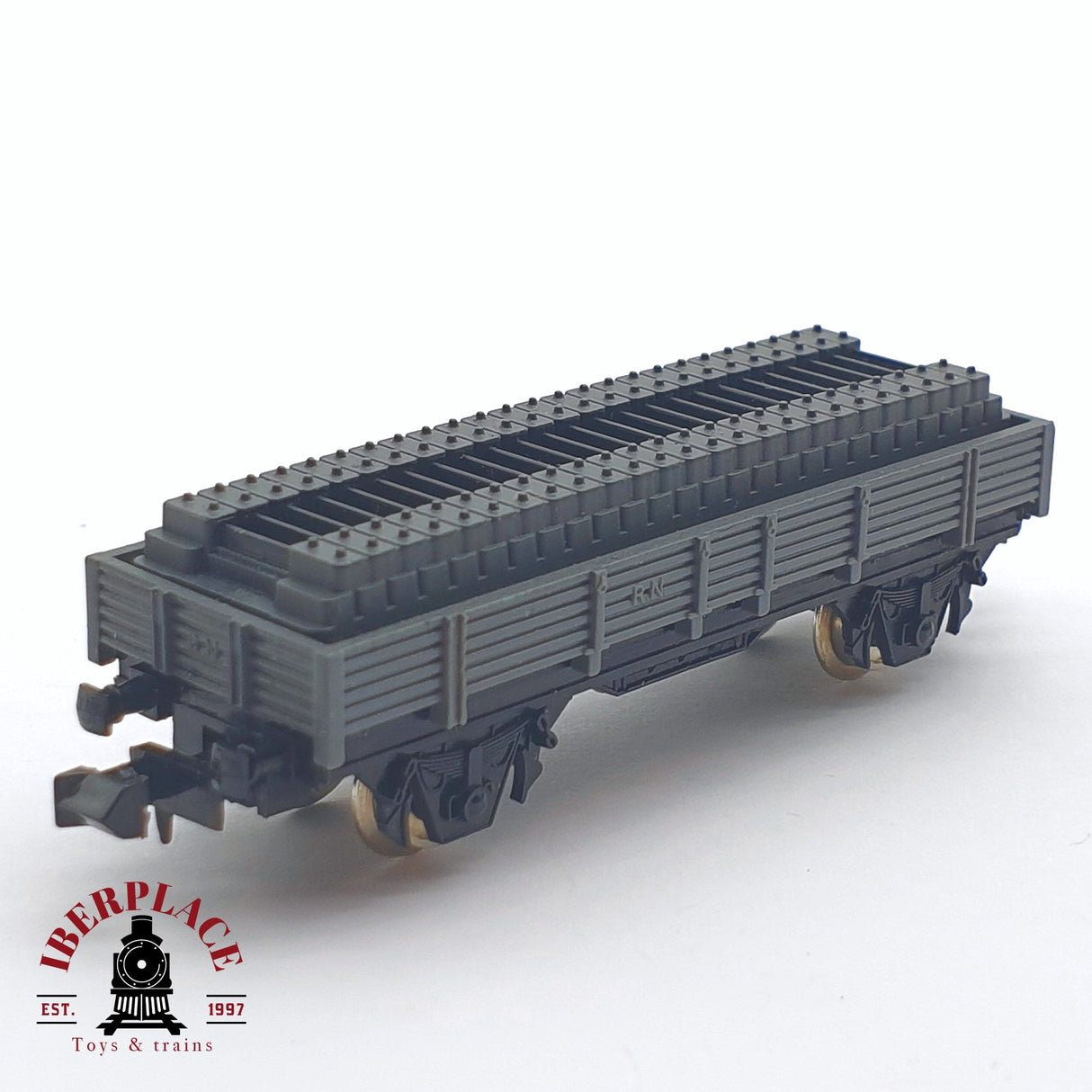 ♻️ 2 mano - IBERTREN 356 vagón bordes bajos RENFE N escala 1:160 AN08