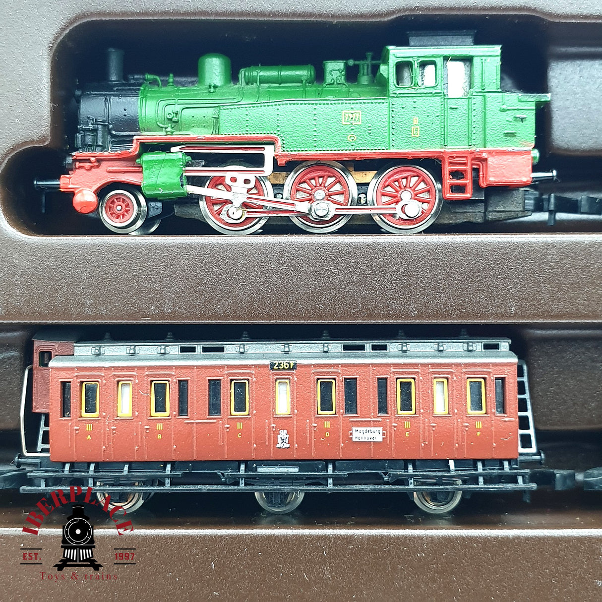 ♻️ 2 mano - Märklin 8104 set Locomotora K.P.E.V 7777 Z escala 1:220 EZ07