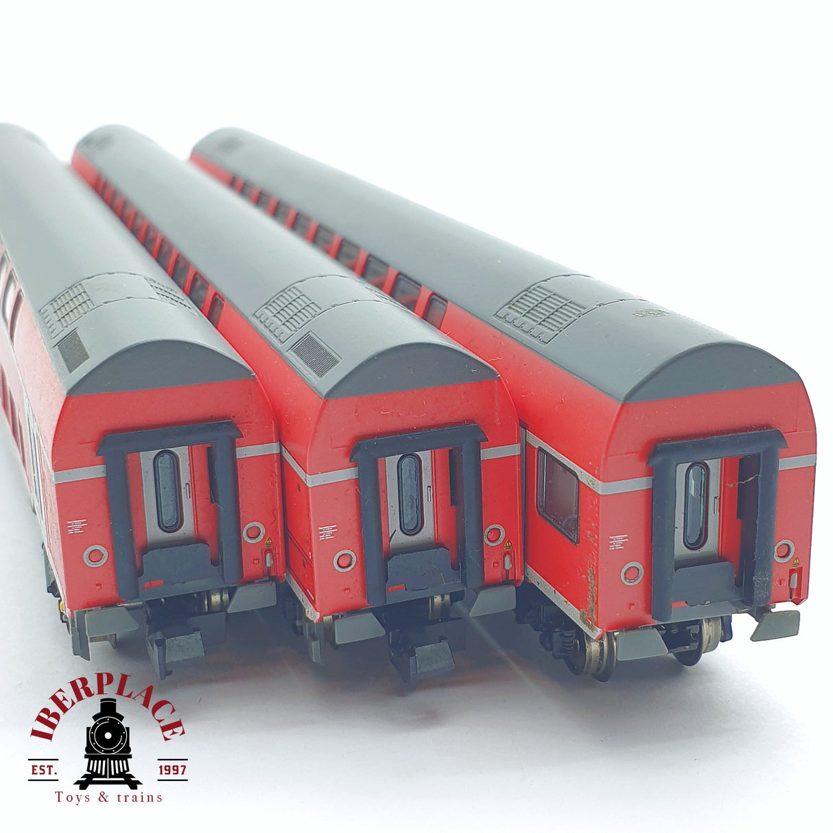 ♻️ 2 mano - 3x Fleischmann vagones de doble piso Regio DB N escala 1:160 AN03