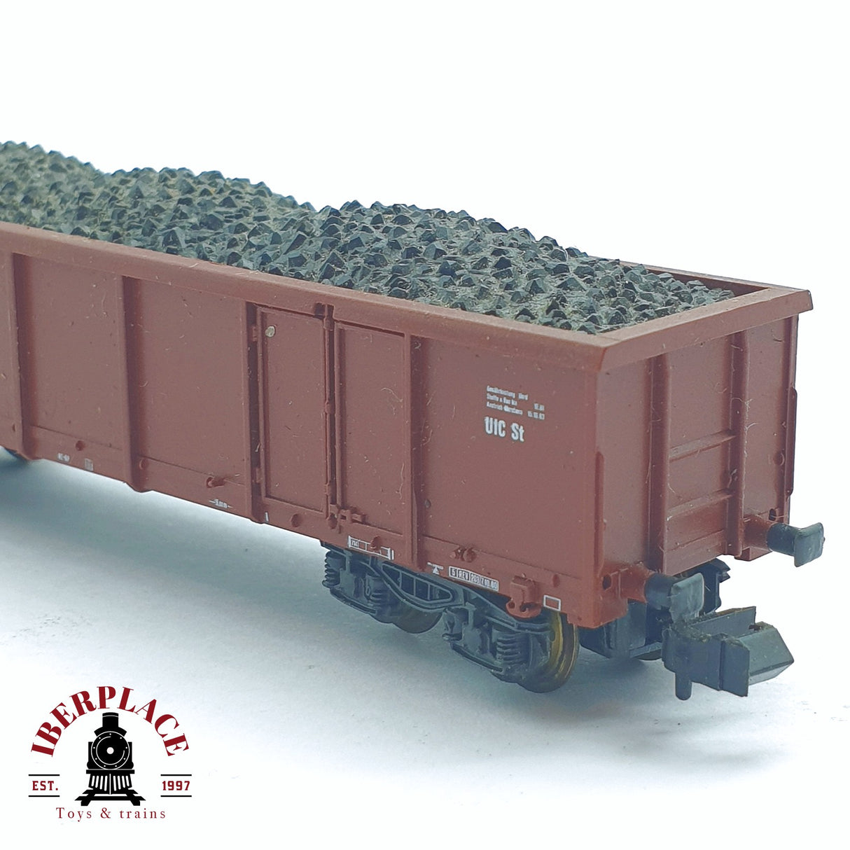 ♻️ 2 mano - Roco 25335 vagón abierto con carbón DB N escala 1:160 AN03