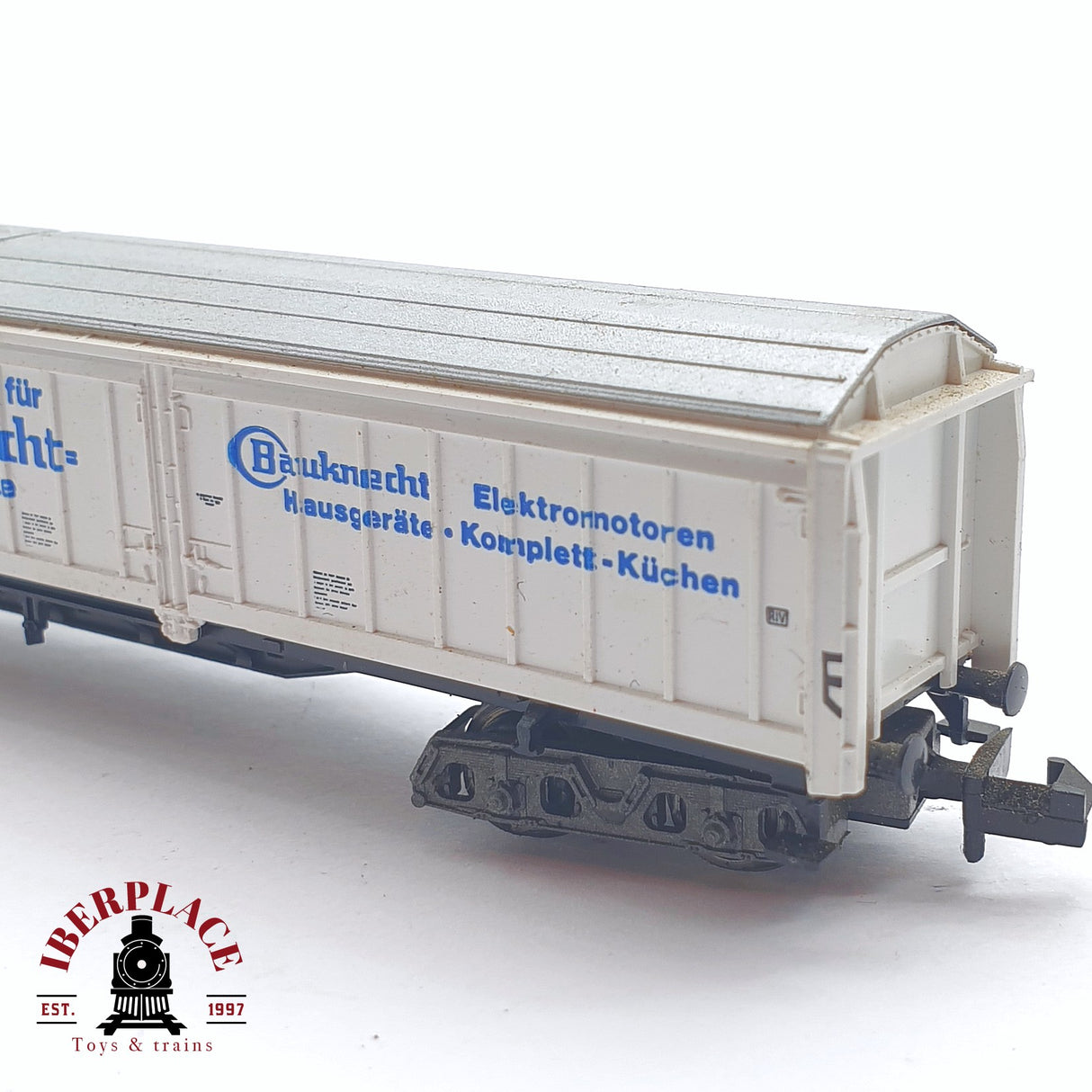 ♻️ 2 mano - Fleischmann 8389 vagón mercancias Bauknecht DB N escala 1:160 AN03
