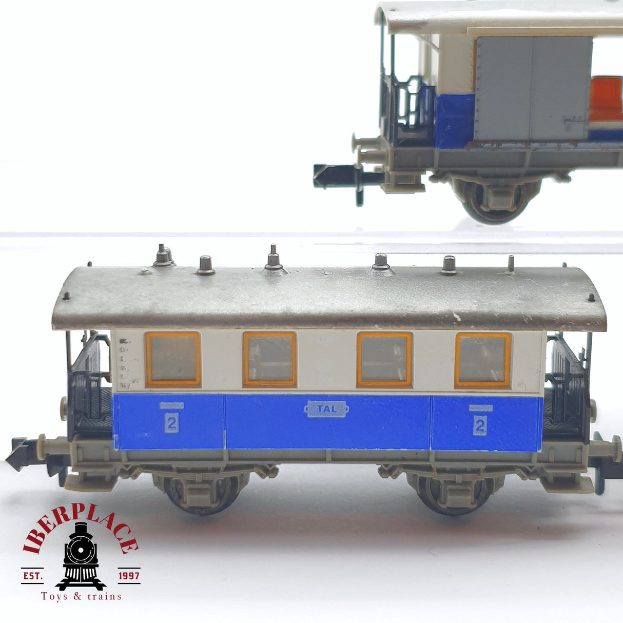 ♻️ 2 mano - 3x Fleischmann vagones pasajero y equipaje TAL N escala 1:160 AN03