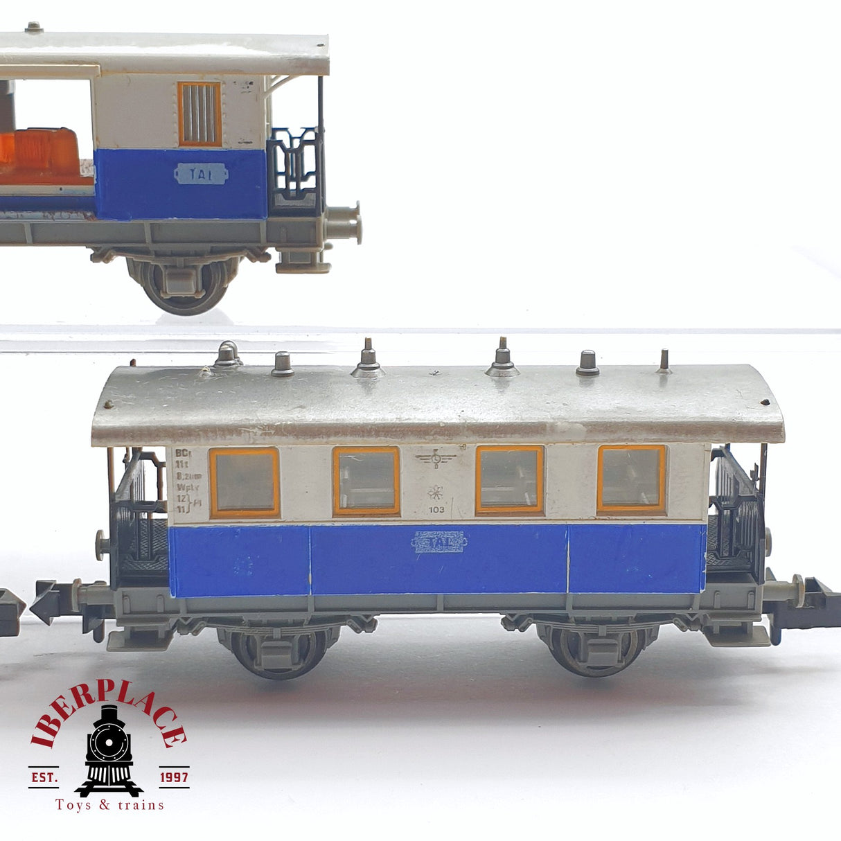 ♻️ 2 mano - 3x Fleischmann vagones pasajero y equipaje TAL N escala 1:160 AN03