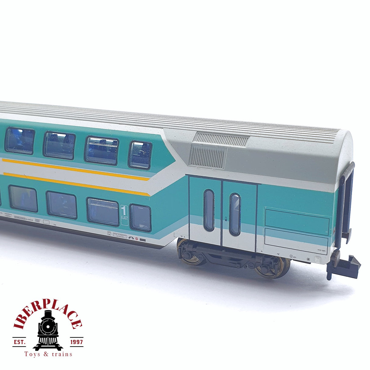 ♻️ 2 mano - Fleischmann 8154 Vagón de doble piso München Hbf DB N escala 1:160 AN03