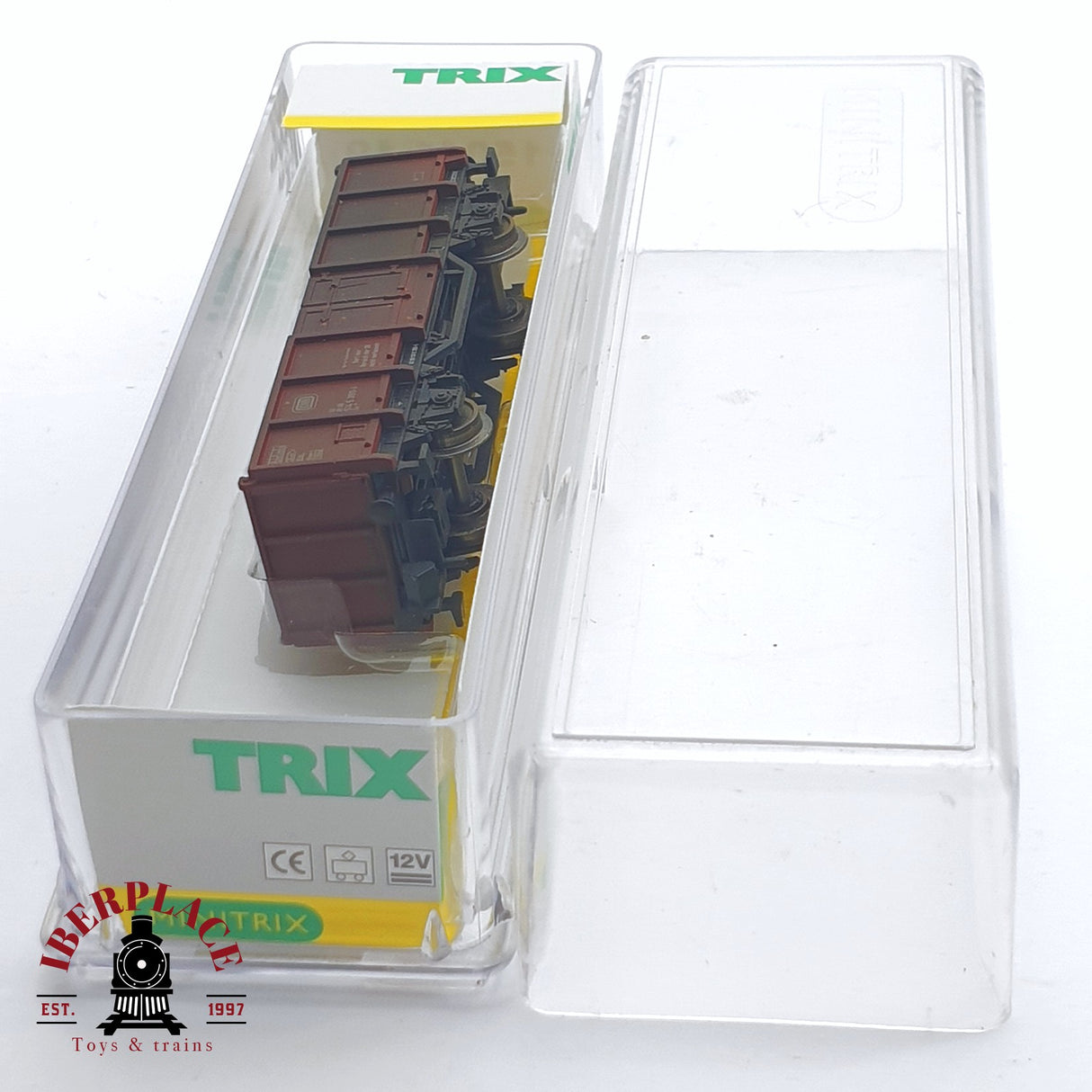 ♻️ 2 mano - Minitrix 15041-19 vagón abierto con carbón DB 514 N escala 1:160 AN03