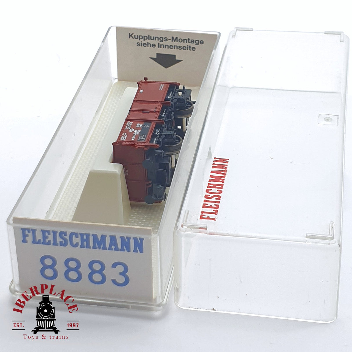 ♻️ 2 mano - Fleischmann 8883 vagón abierto K.Sächs.Sts.E.B N escala 1:160 AN03