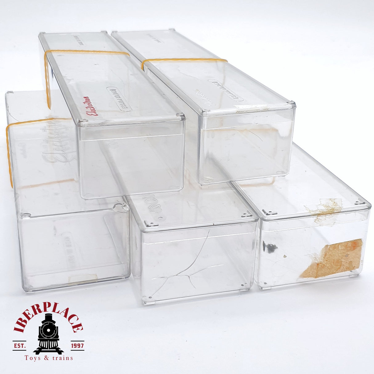♻️ 2 mano - Electrotren 5x cajas vacías para vagones H0 escala 1:87 AN03