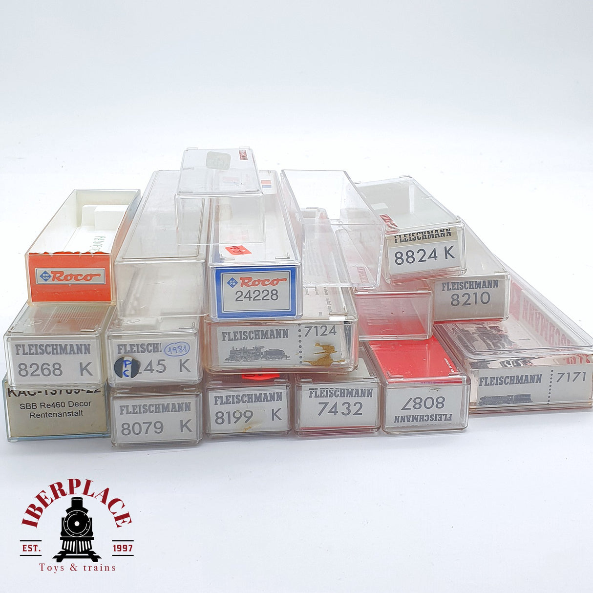♻️ 2 mano - Fleischmann Roco Kato Lote de cajas vacías para vagones N escala 1:160 AN03