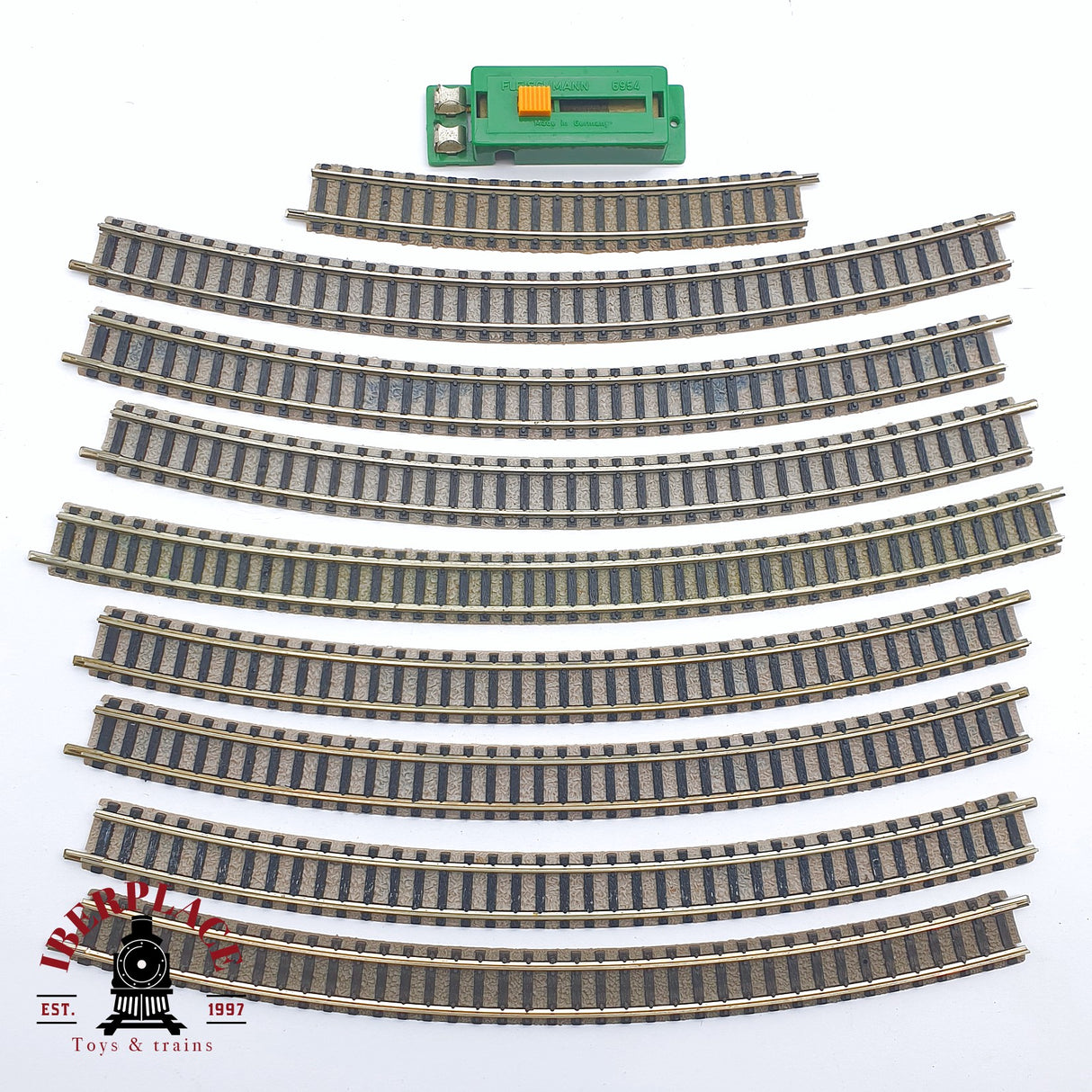 ♻️ 2 mano - Fleischmann 10x 9135 vías curvas N escala 1:160 AN03