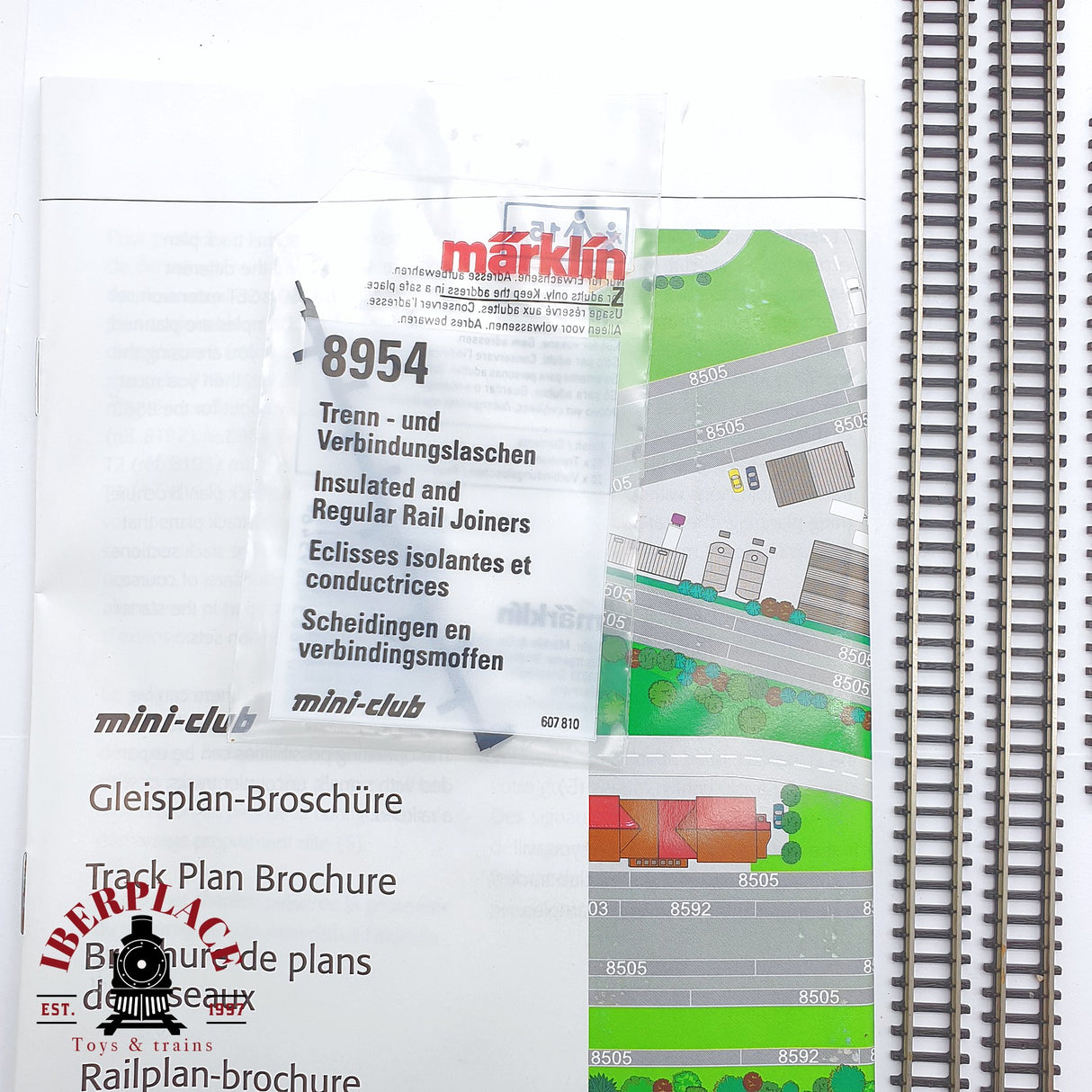 ♻️ 2 mano - Märklin 25x vías rectas curvas encarrilador Z escala 1:220 AN03