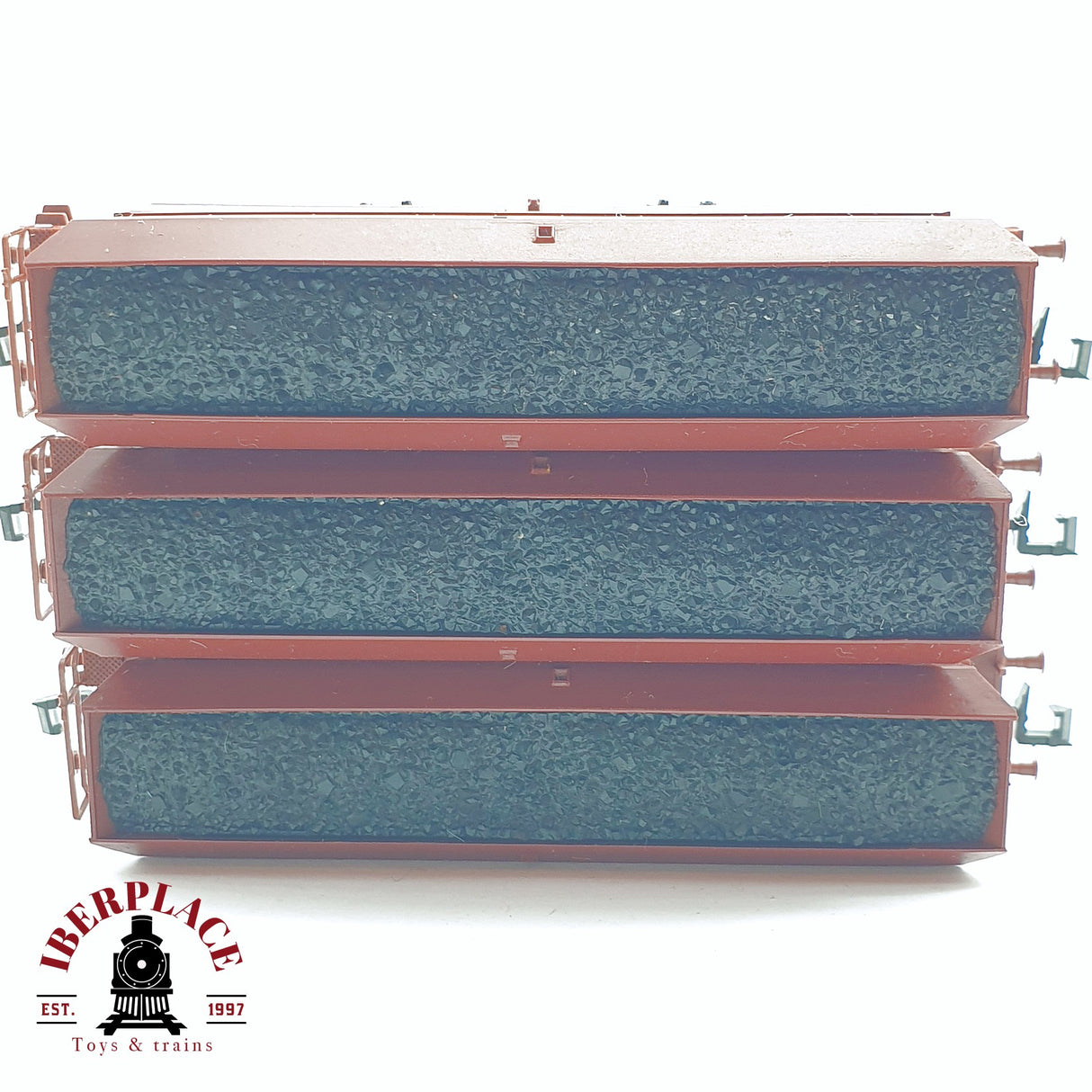 ♻️ 2 mano - Roco 3x vagones Tolva con carbón DB N escala 1:160 AN03