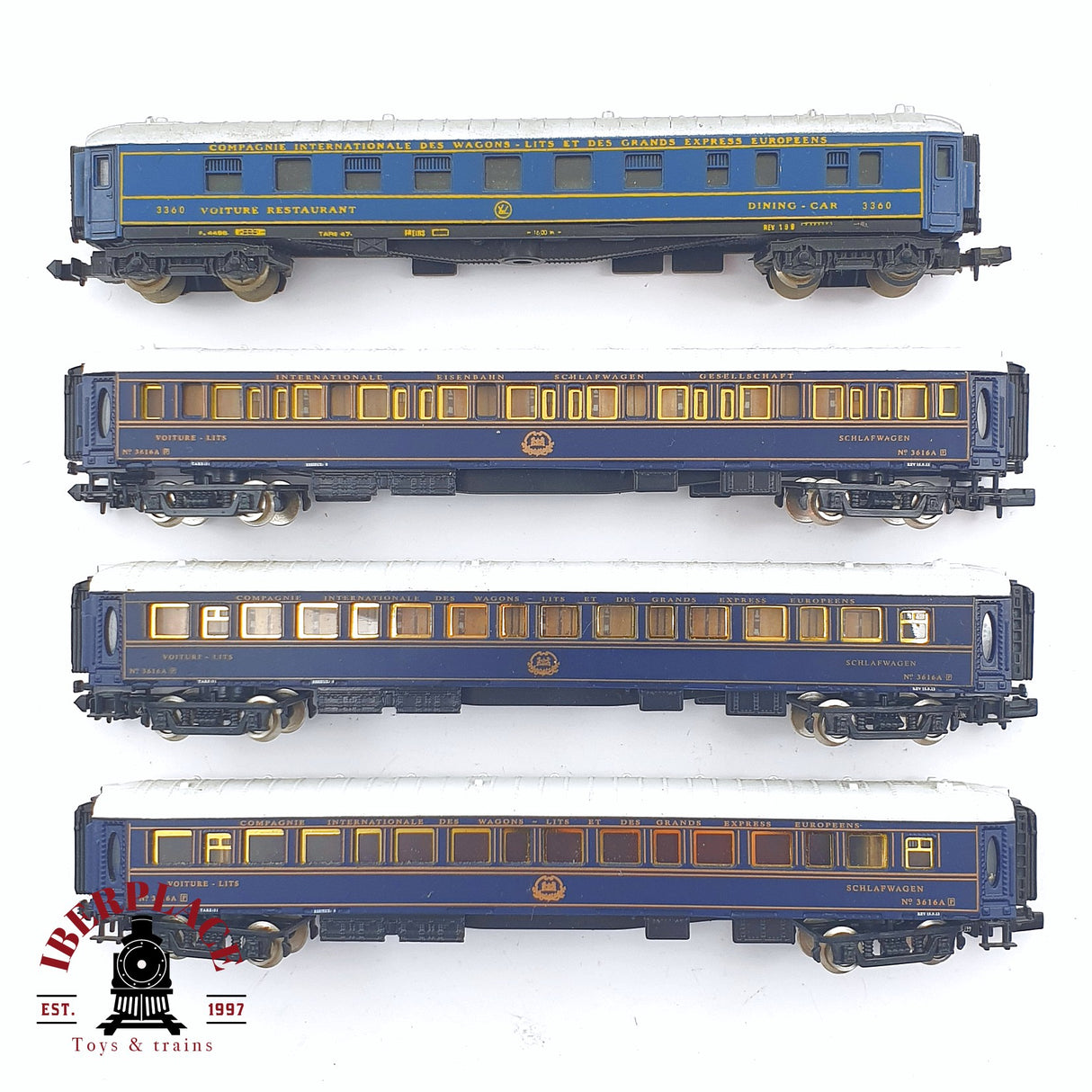 ♻️ 2 mano - Lima 4x vagones pasajero express Europeens coches cama N escala 1:160 TEN06