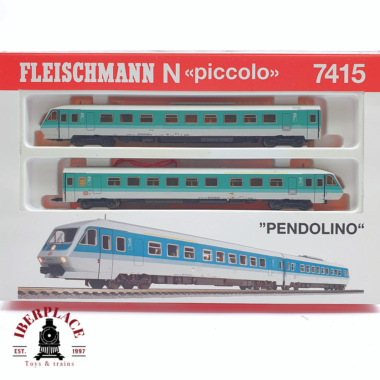♻️ 2 mano - Fleischmann 7415 Locomotora Pendolino remolque DB N escala 1:160 TEN06