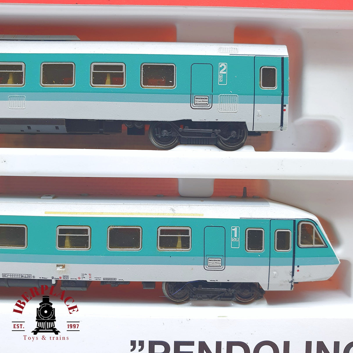 ♻️ 2 mano - Fleischmann 7415 Locomotora Pendolino remolque DB N escala 1:160 TEN06