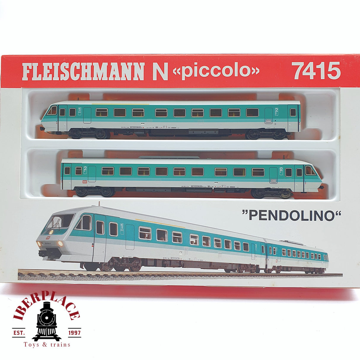 ♻️ 2 mano - Fleischmann 7415 Locomotora Pendolino remolque DB N escala 1:160 TEN06