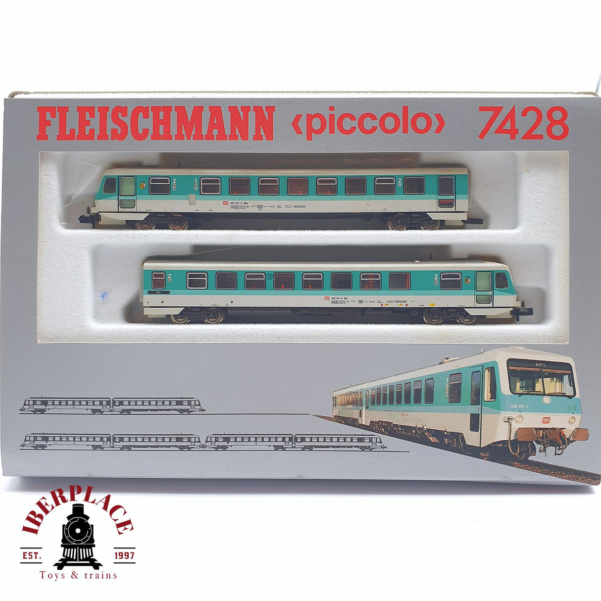 ♻️ 2 mano - Fleischmann 7428 Locomotora con remolque DB N escala 1:160 TEN06
