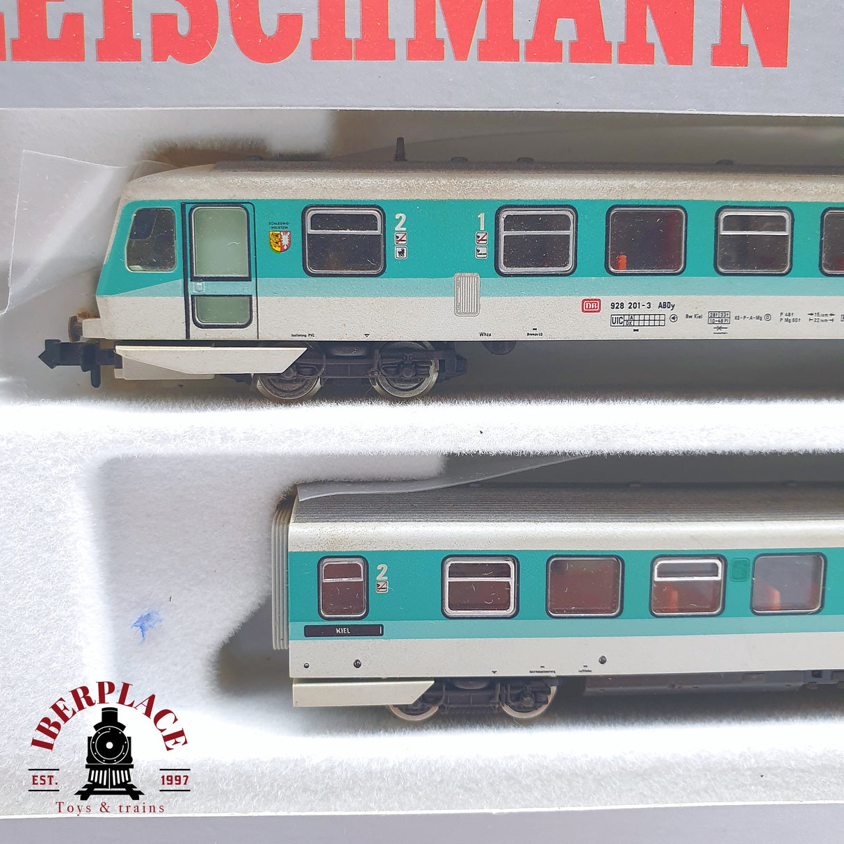 ♻️ 2 mano - Fleischmann 7428 Locomotora con remolque DB N escala 1:160 TEN06