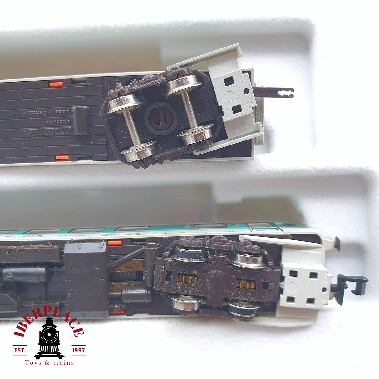 ♻️ 2 mano - Fleischmann 7428 Locomotora con remolque DB N escala 1:160 TEN06