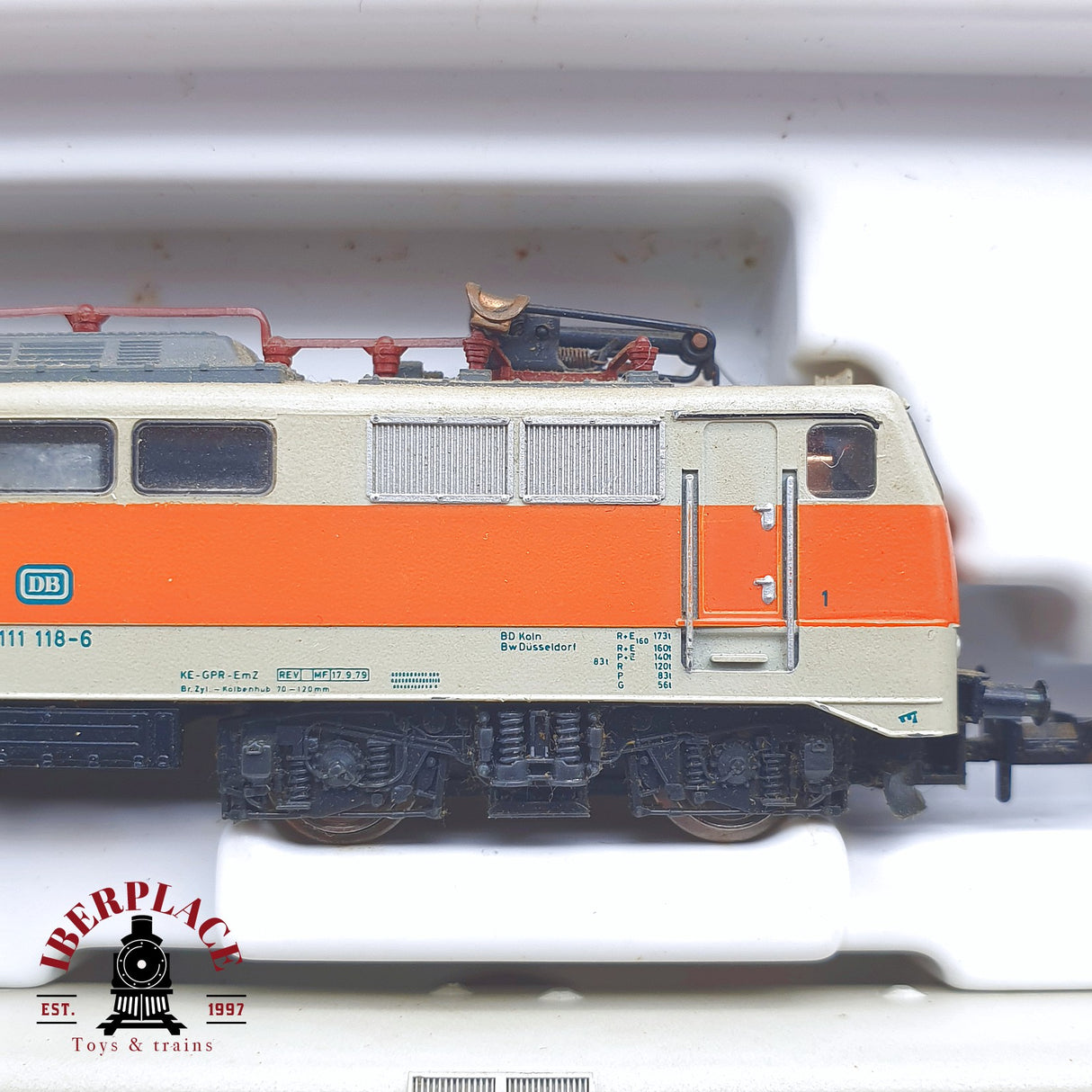 ♻️ 2 mano - Minitrix 51 1027 20 Set Locomotora BR 111 DB 20 Jahre N escala 1:160 TEN06