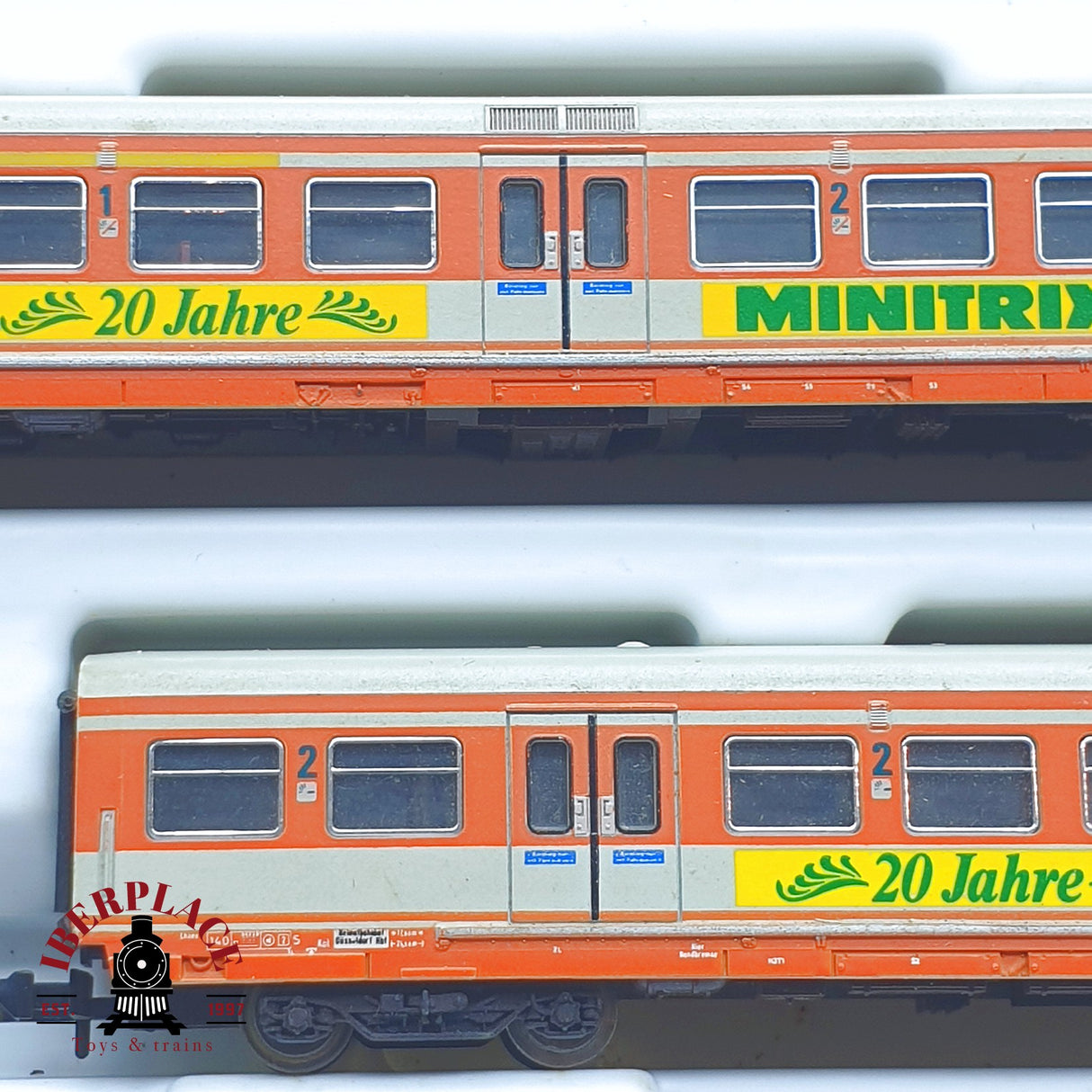 ♻️ 2 mano - Minitrix 51 1027 20 Set Locomotora BR 111 DB 20 Jahre N escala 1:160 TEN06