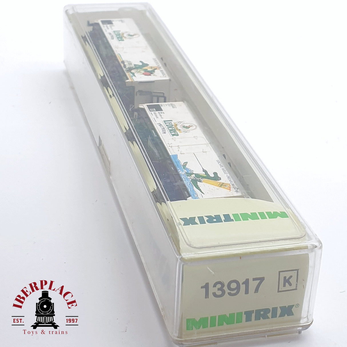 ♻️ 2 mano - Minitrix 13917K vagones cerveceros Lederer DB N escala 1:160 TEN06