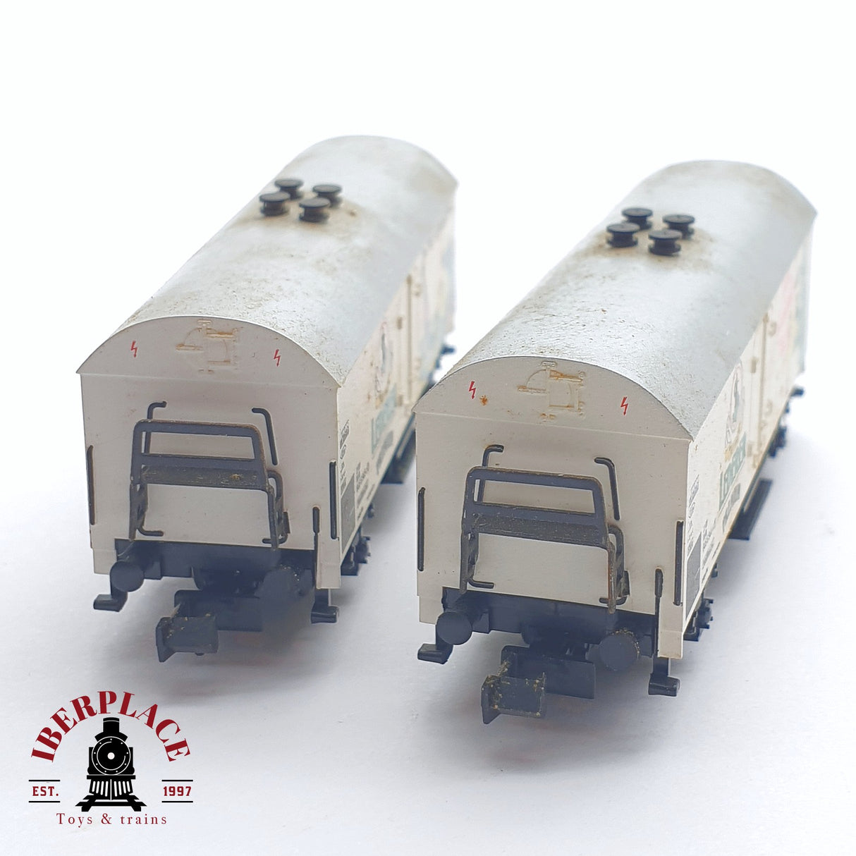 ♻️ 2 mano - Minitrix 13913K vagones cerveceros Lederer DB N escala 1:160 TEN06