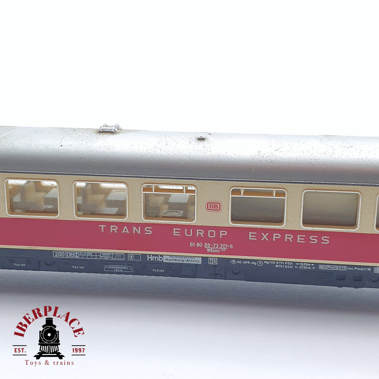 ♻️ 2 mano - Minitrix 51 3084 00 vagón restaurante DB Trans Europ Express N escala 1:160 TEN06