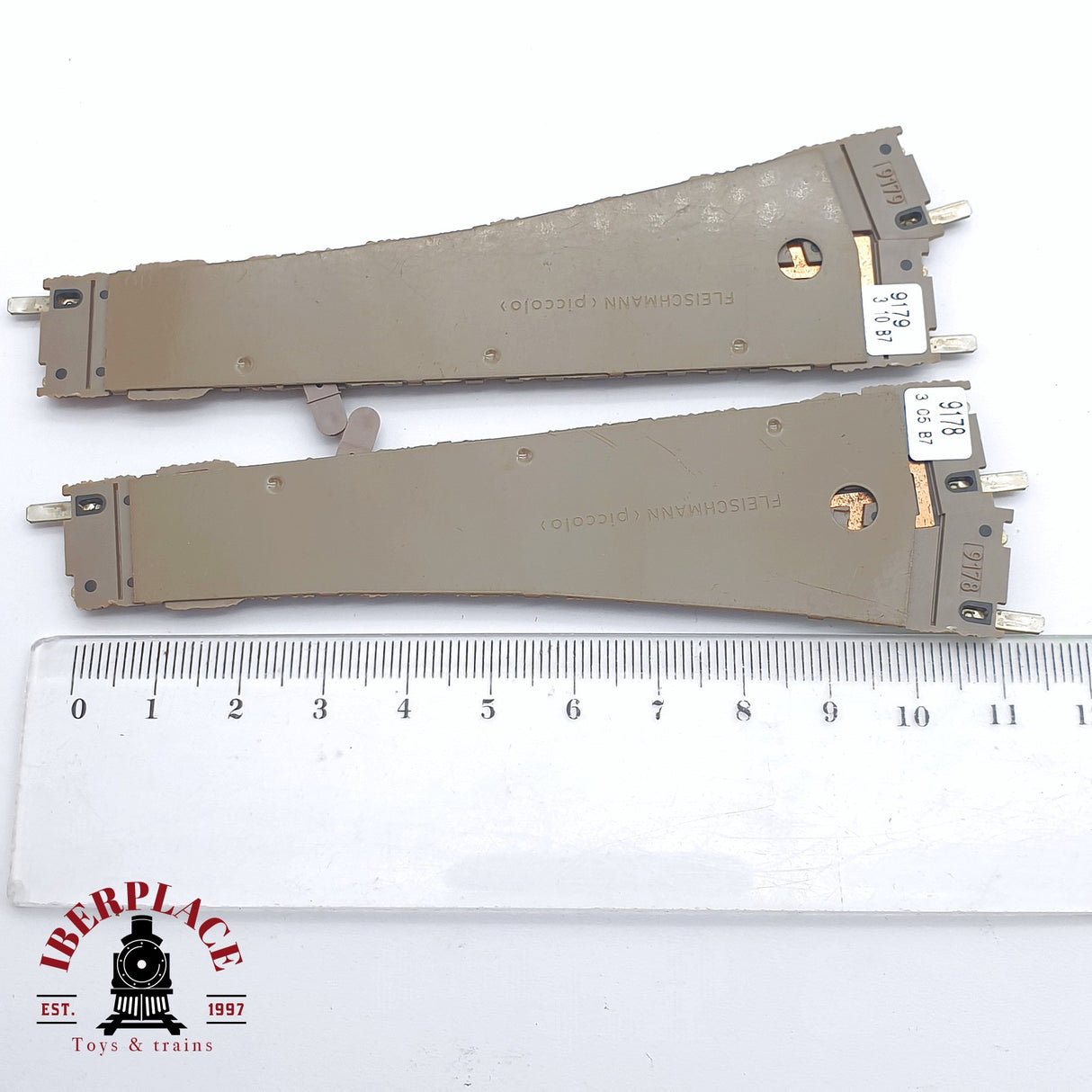 ♻️ 2 mano - 2x Fleischmann 9170 9171 desvíos R y L N escala 1:160 TEN06 3/3