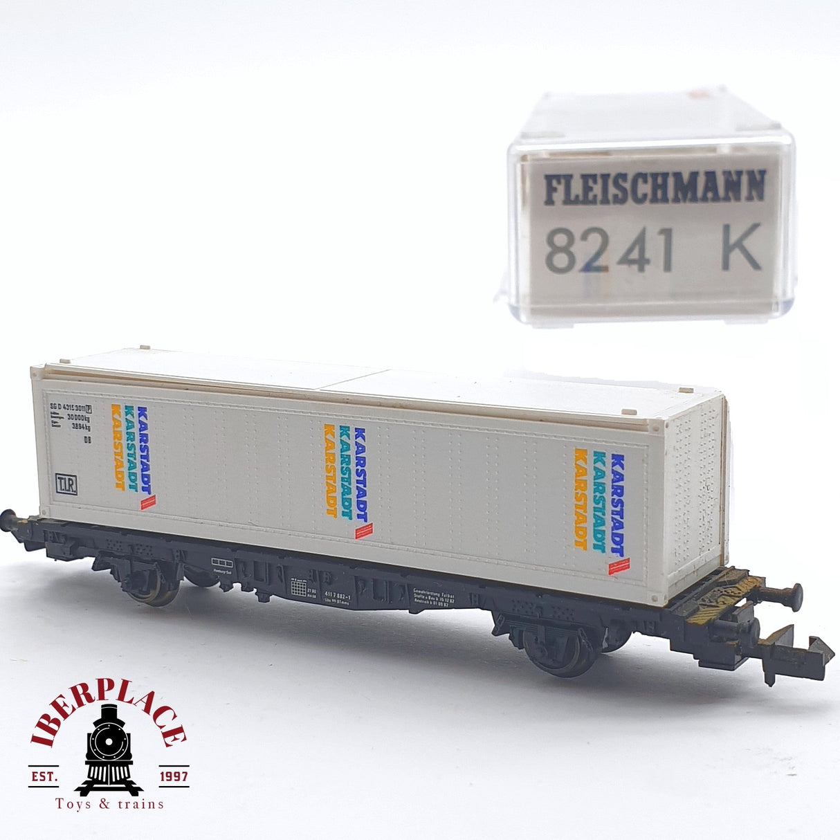 ♻️ 2 mano - Fleischmann 8241K Contenedor Karstadt DB N escala 1:160 TEN06