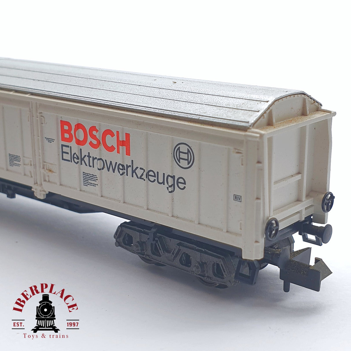 ♻️ 2 mano - Fleischmann 8385K vagón mercancías Bosch DB N escala 1:160 TEN06