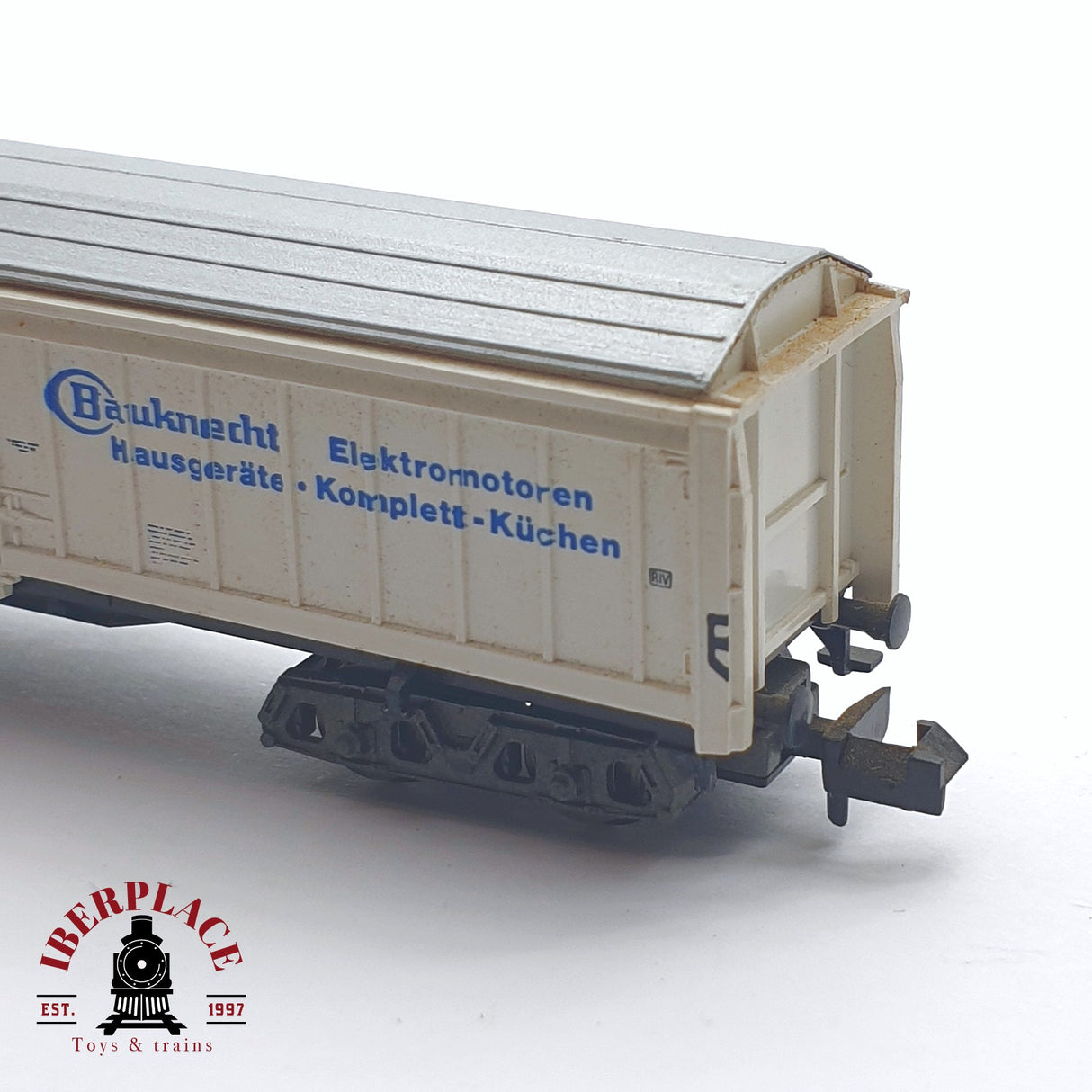 ♻️ 2 mano - Fleischmann 8389 vagón mercancías Bauknecht DB N escala 1:160 TEN06
