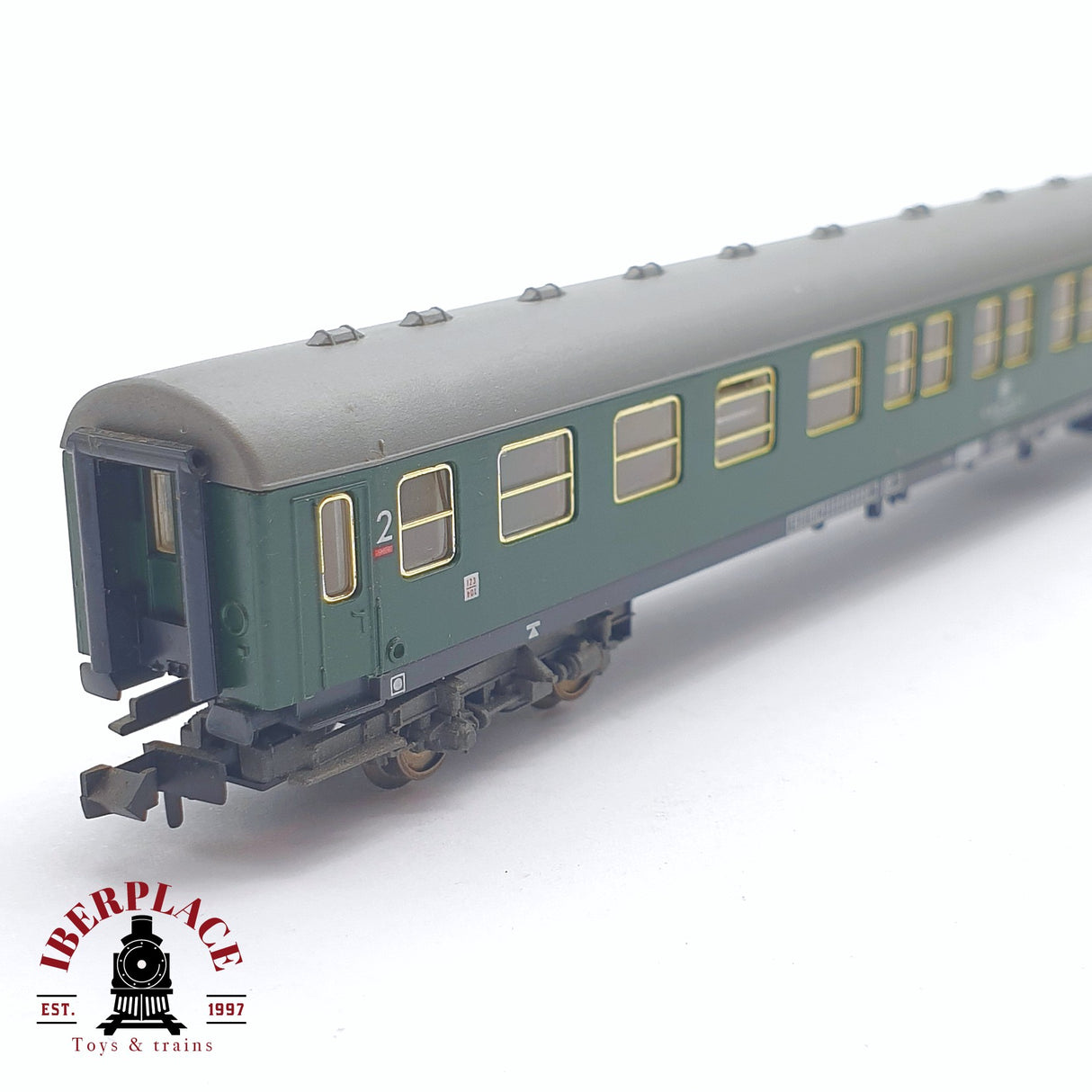 ♻️ 2 mano - Fleischmann 8116 vagón pasajeros DB clase 2 N escala 1:160 TEN06