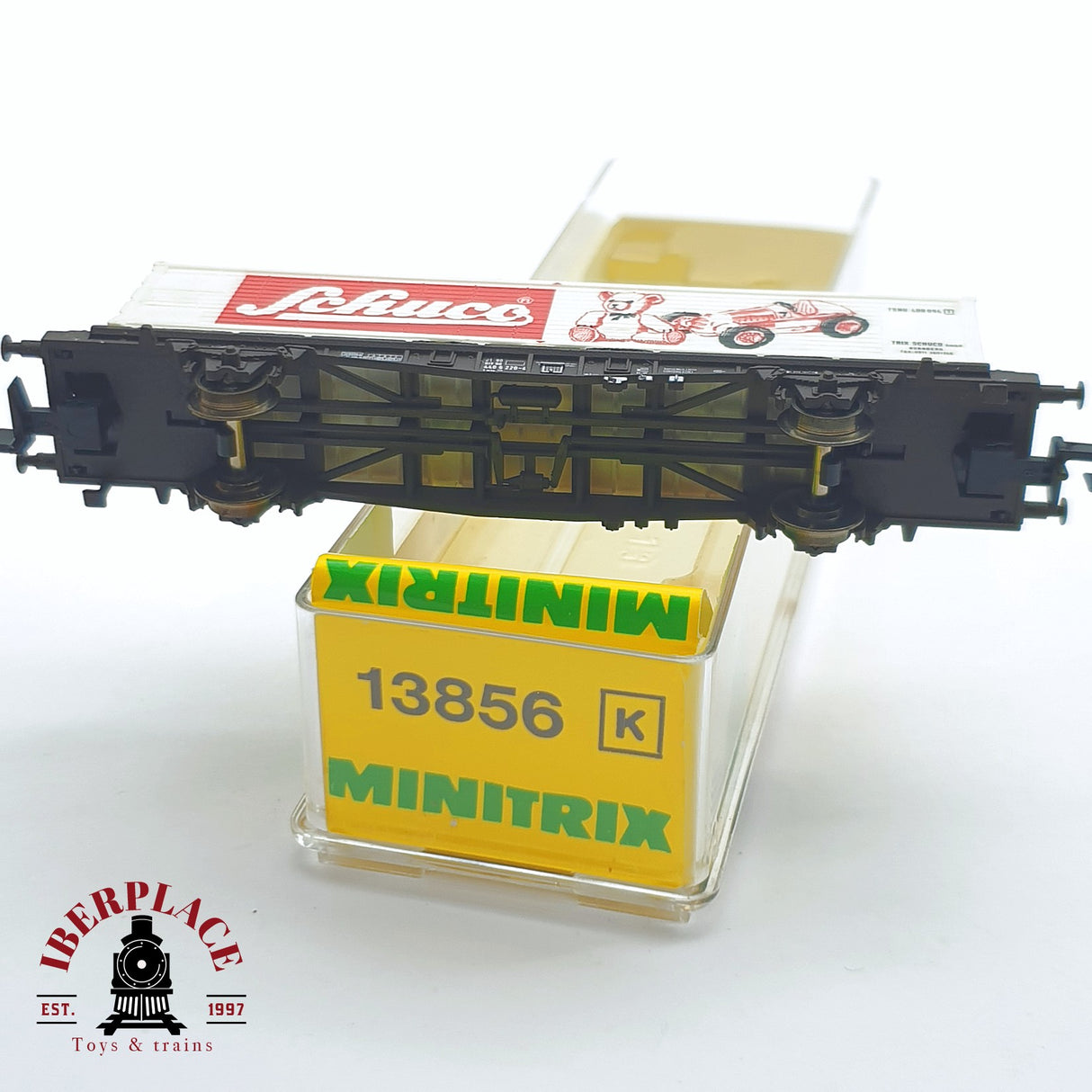 ♻️ 2 mano - Minitrix 13856K vagón contenedor Schuco DB N escala 1:160 TEN06