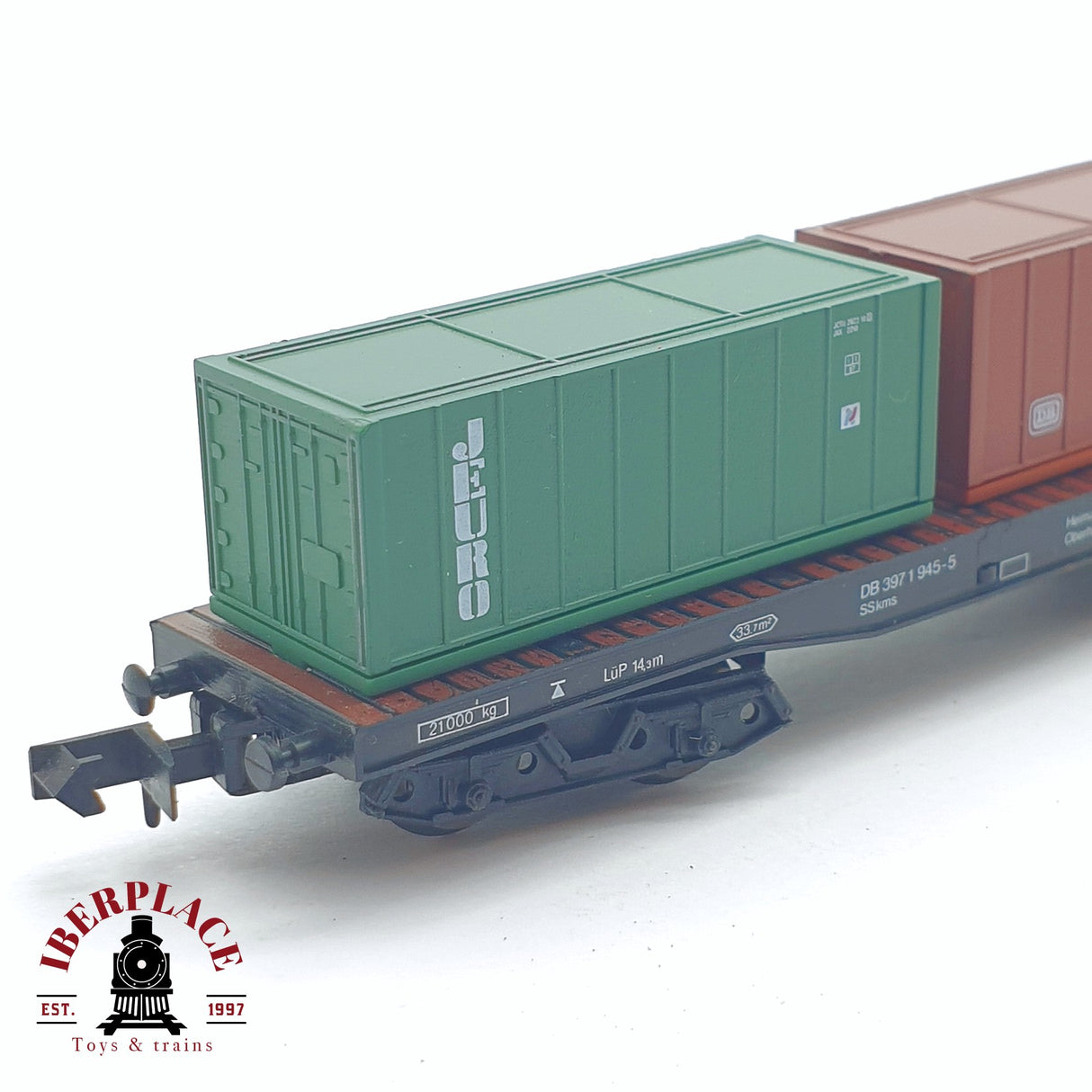 ♻️ 2 mano - Arnold 4954 vagon contenedores TGF Jeuro DB N escala 1:160 TEN06