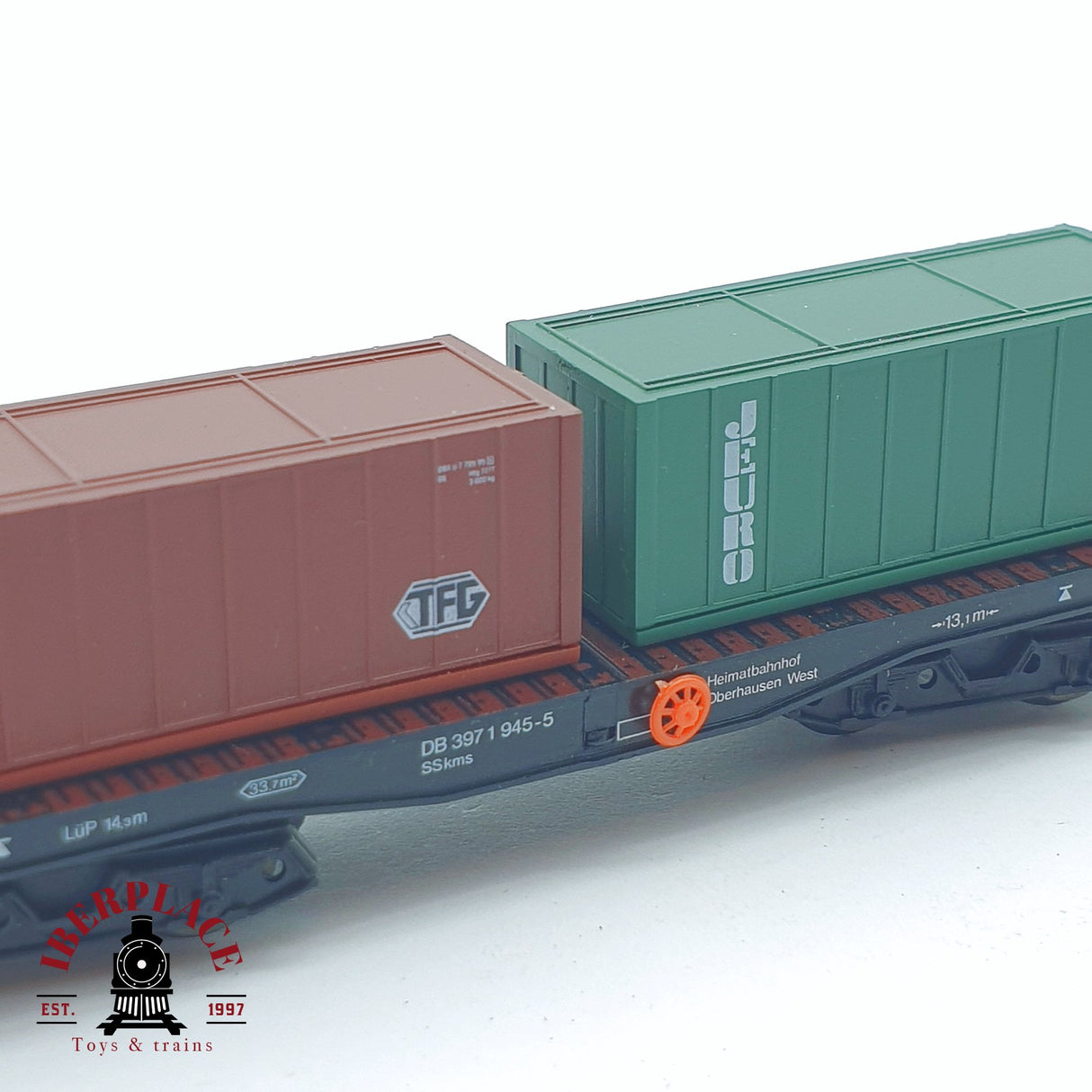 ♻️ 2 mano - Arnold 4954 vagon contenedores TGF Jeuro DB N escala 1:160 TEN06