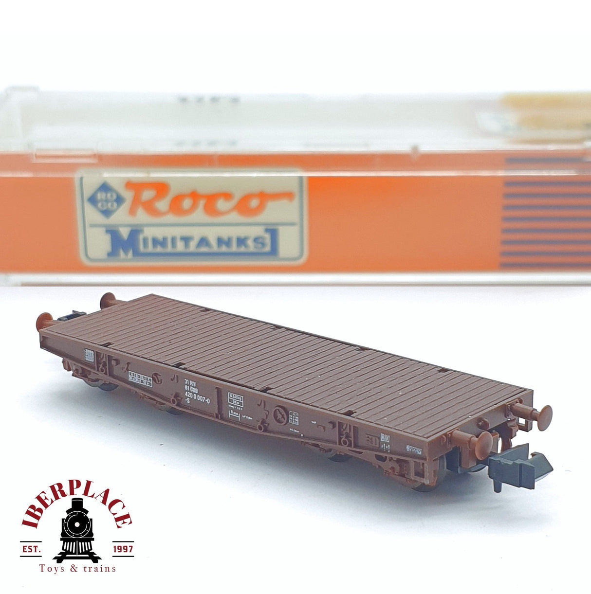 ♻️ 2 mano - Roco 901 vagón plataforma ÖBB N escala 1:160 TEN06 2/2