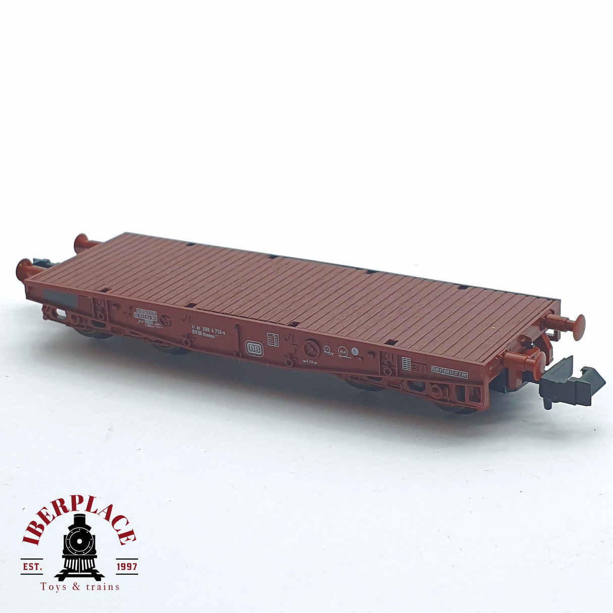 ♻️ 2 mano - Roco 25162 vagón plataforma DB N escala 1:160 TEN06