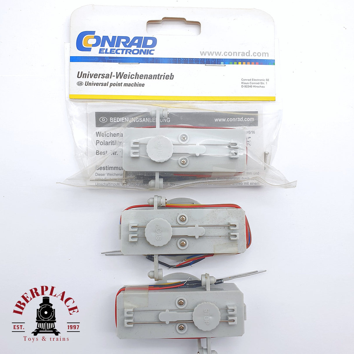 ♻️ 2 mano - 3x Conrad 1396900 accionamiento universal para desvíos N escala 1:160 TEN06