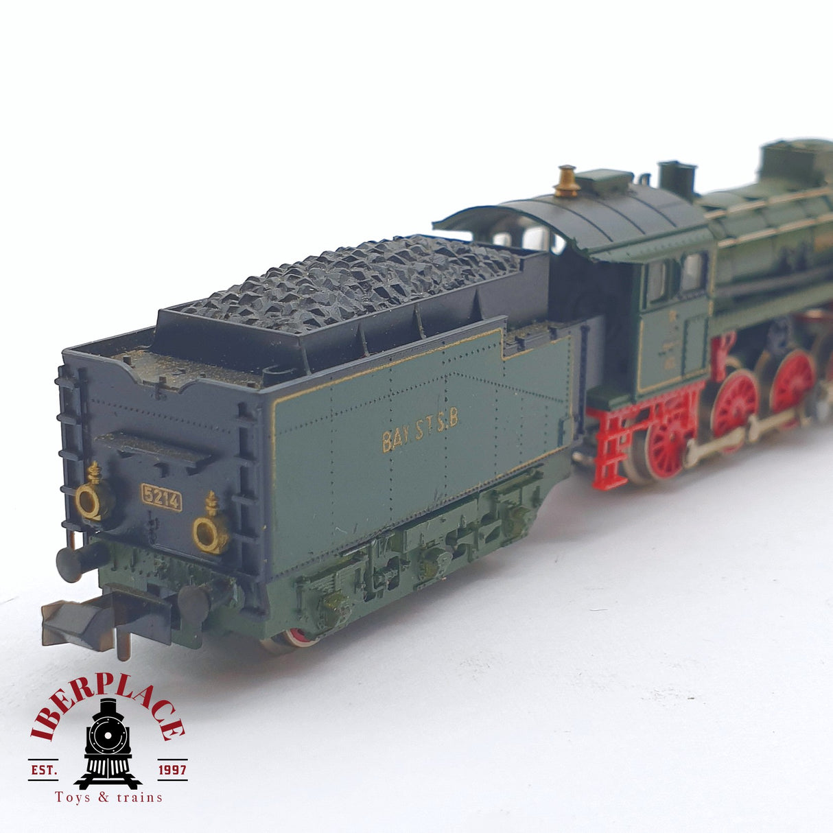♻️ 2 mano - Minitrix 51 2922 00 Locomotora 5214 K.Bay.Sts.B N escala 1:160 TEN06