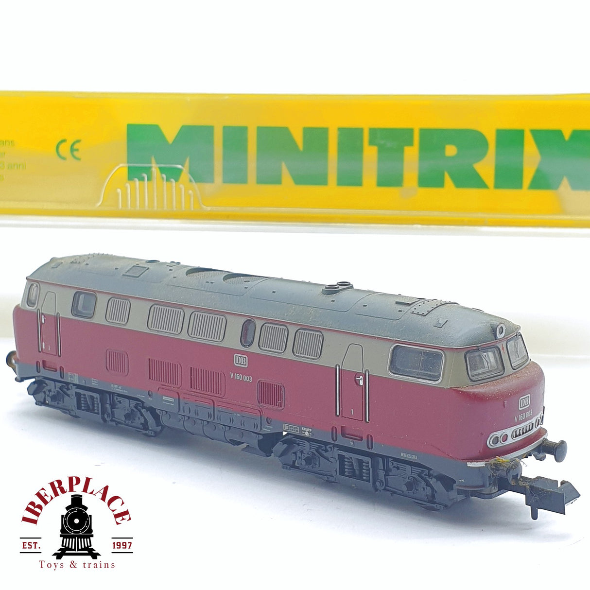 ♻️ 2 mano - Minitrix 12846 Locomotora V160 003 DB N escala 1:160 TEN06