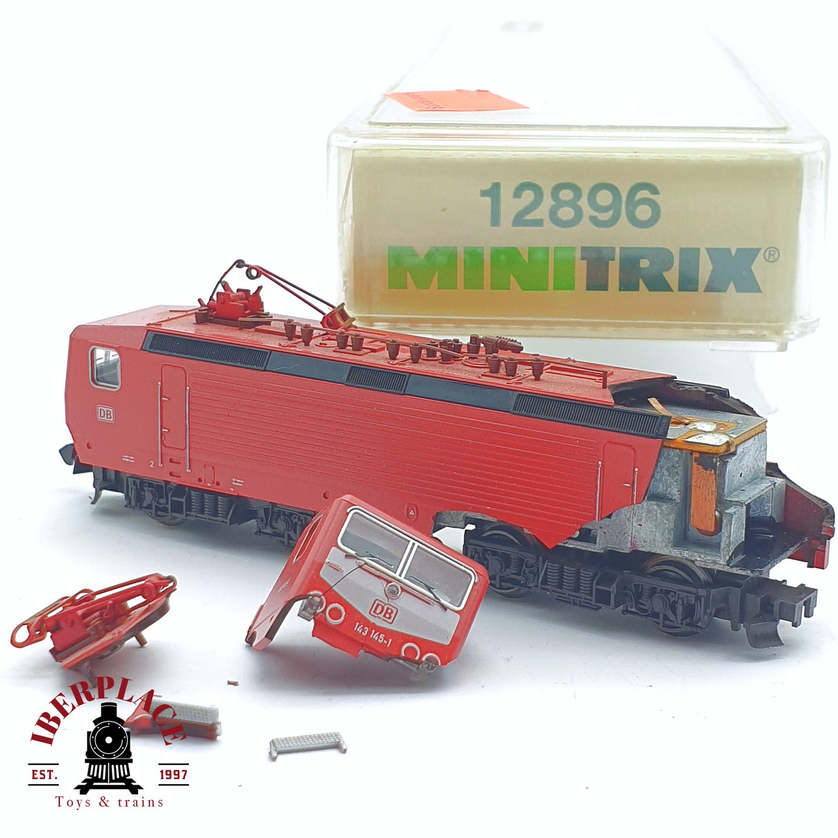 ♻️ 2 mano - Minitrix 12896 Locomotora BR 143 para piezas N escala 1:160 TEN06