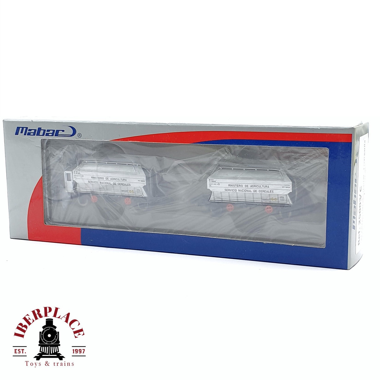🆕 Mabar - 25003/C Set 2 Tolvas cereales RENFE UIC con garita servicio nacional Nuevo con caja N escala 1:160