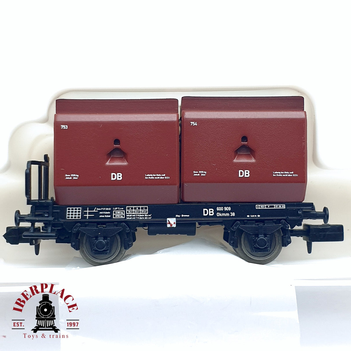 🆕 NEM - 201300 Vagón mercancias DB transporte de carbón Nuevo con caja N escala 1:160