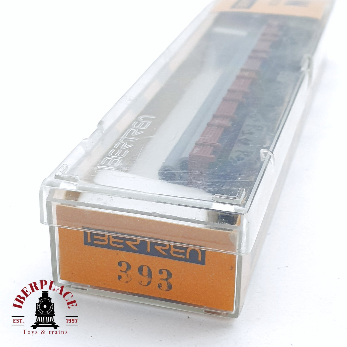 ♻️ 2da mano - IBERTREN 393 vagón borde bajo con tubos de PVC RENFE N escala 1:160