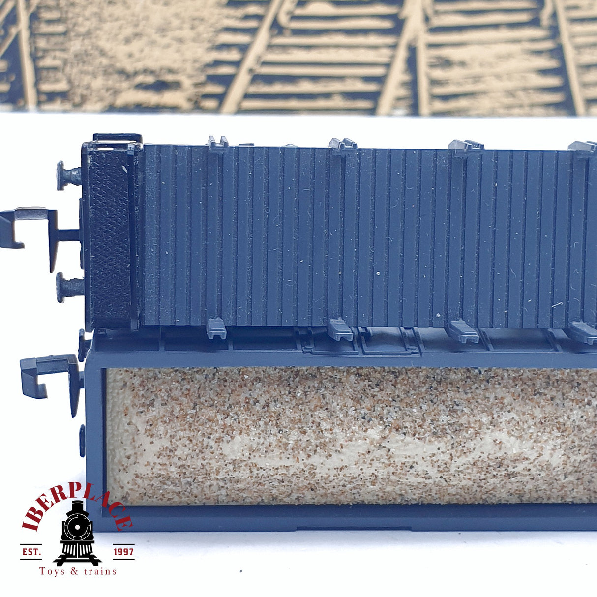 ♻️ 2da mano - 2x IBERTREN vagones telero y borde alto RENFE RN Gris N escala 1:160