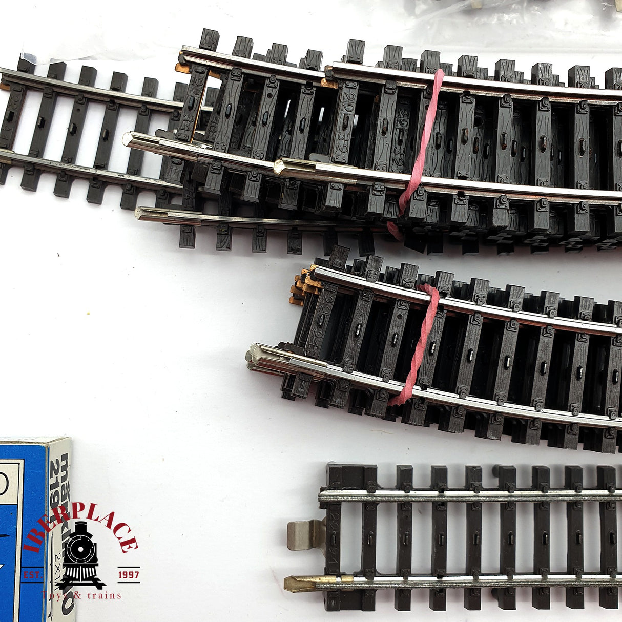 ♻️ 2da mano - Märklin 110x vías rectas curvas de conexión Sistema K pupitres encarrilador H0 escala 1:87 E15