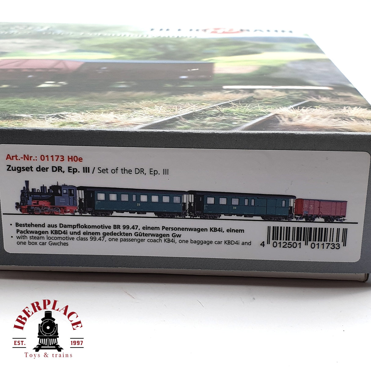 ♻️ 2da mano - DC Tillig Bahn 01173 tren mercancías y pasajeros DR Ep III H0e escala 1:87 E15