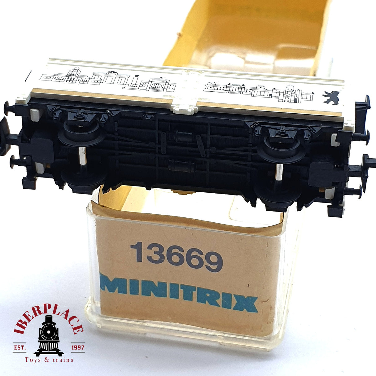 ♻️ 2da mano - Minitrix 13669 vagón especial Berlin 1991 N escala 1:160 E16