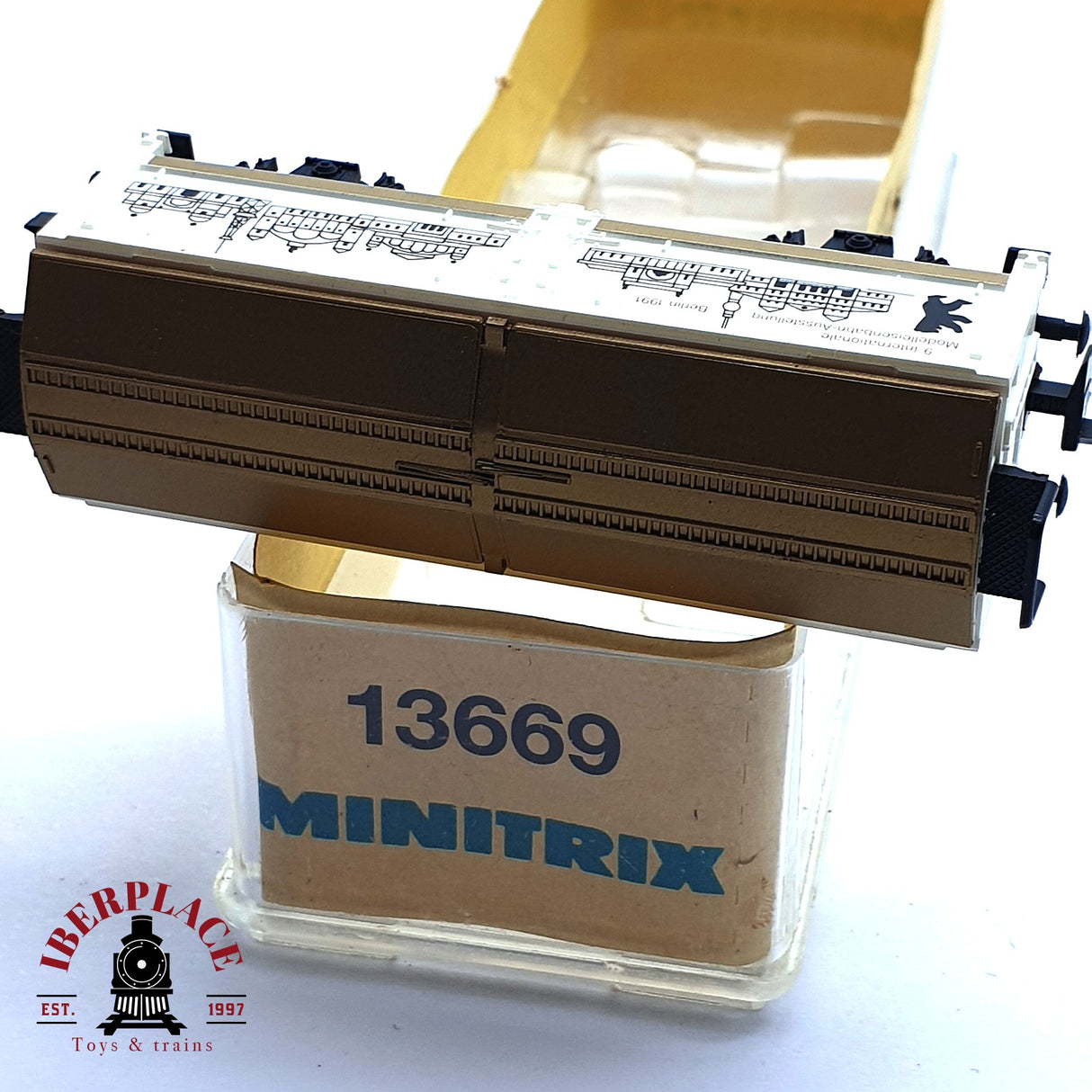 ♻️ 2da mano - Minitrix 13669 vagón especial Berlin 1991 N escala 1:160 E16