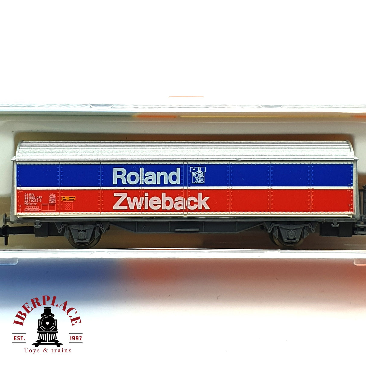 ♻️ 2da mano - Roco 25224 vagon cerrado Roland Zwieback SBB CFF N escala 1:160 E16
